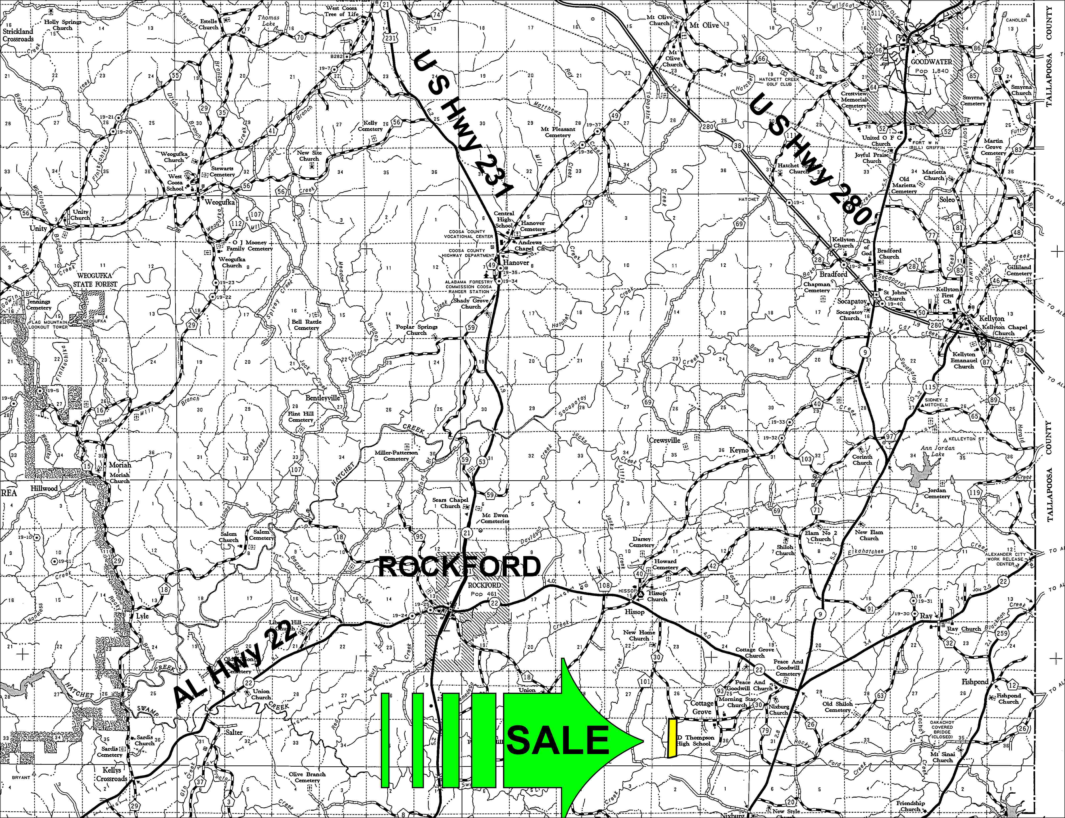 Rockford, Coosa County, AL Farms and Ranches for sale Property ID