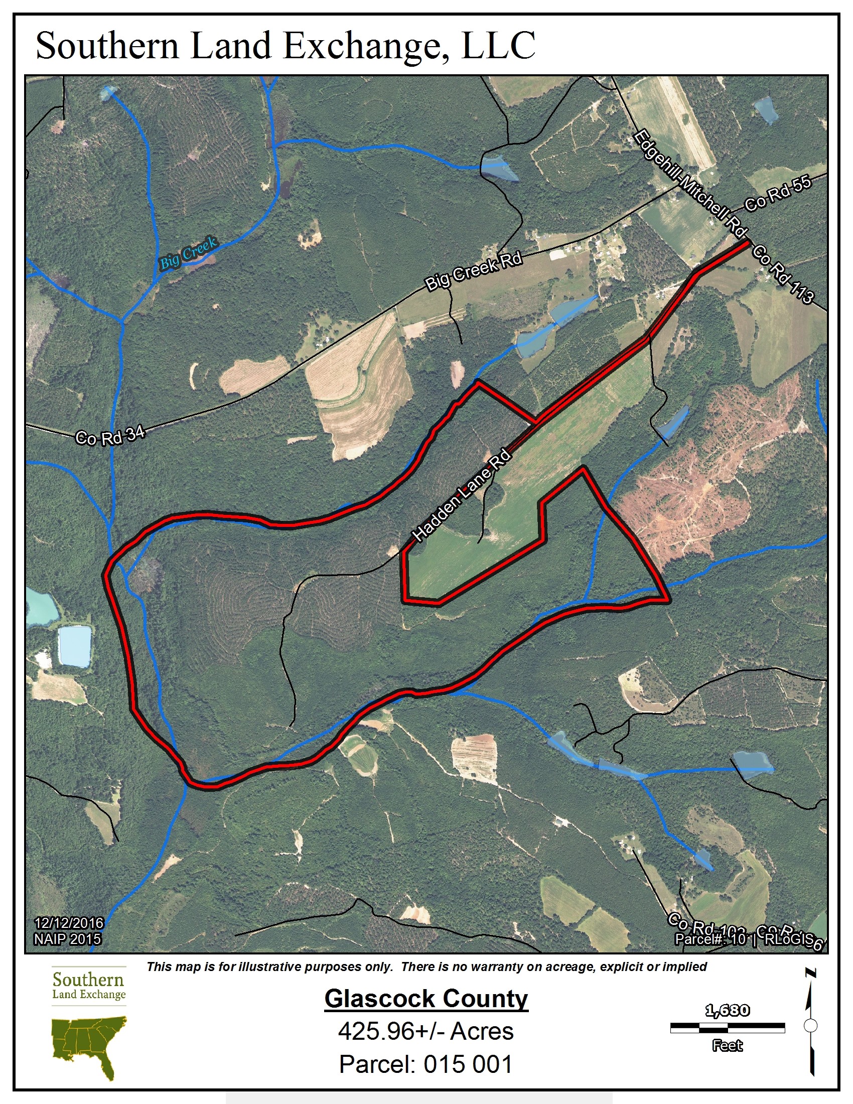 Edgehill, Glascock County, GA Recreational Property, Hunting Property