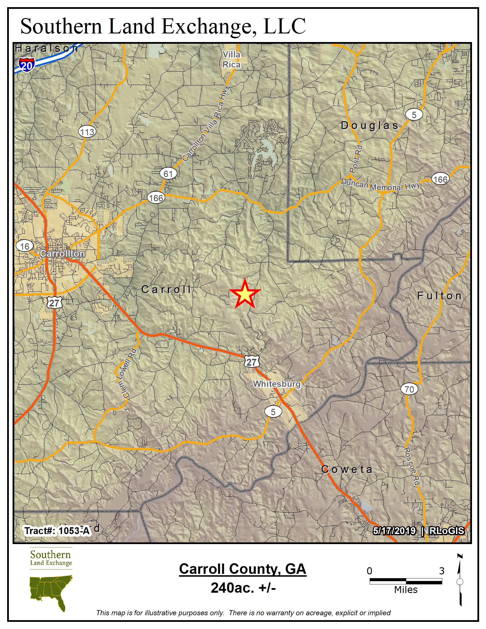 Whitesburg, Carroll County, GA Recreational Property, Lakefront