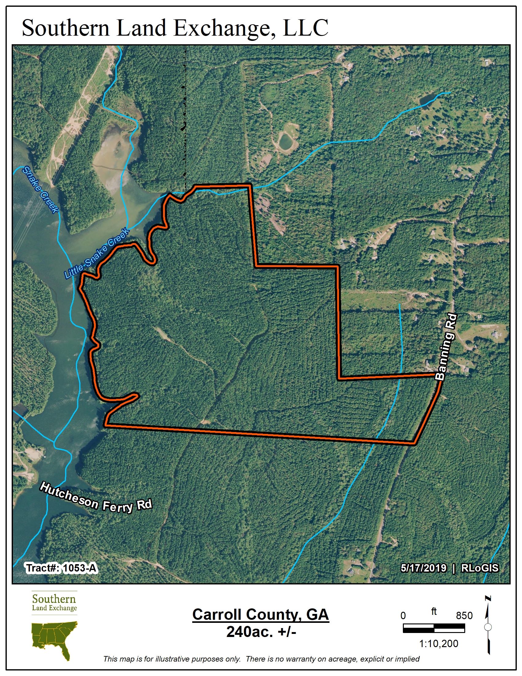 Whitesburg, Carroll County, GA Recreational Property, Lakefront