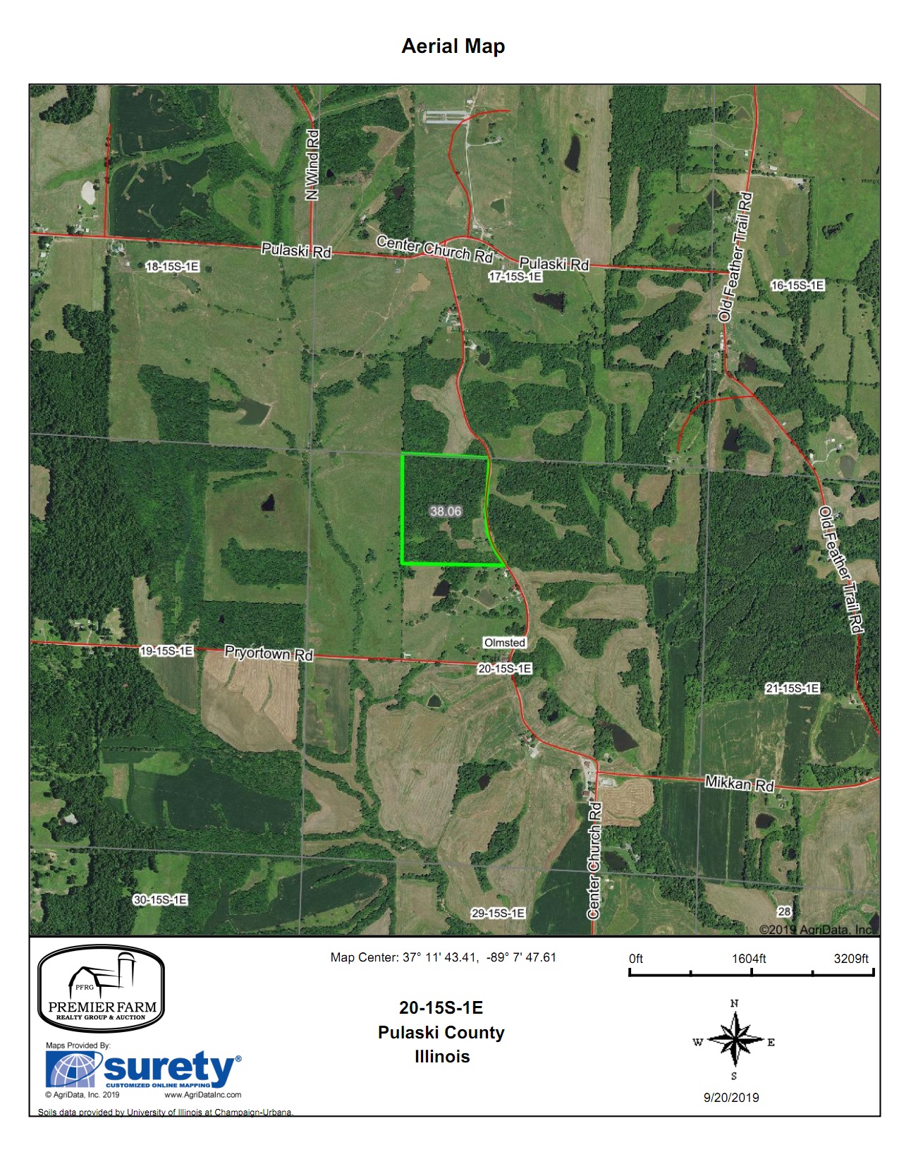 Olmsted, Pulaski County, IL Recreational Property, Timberland Property