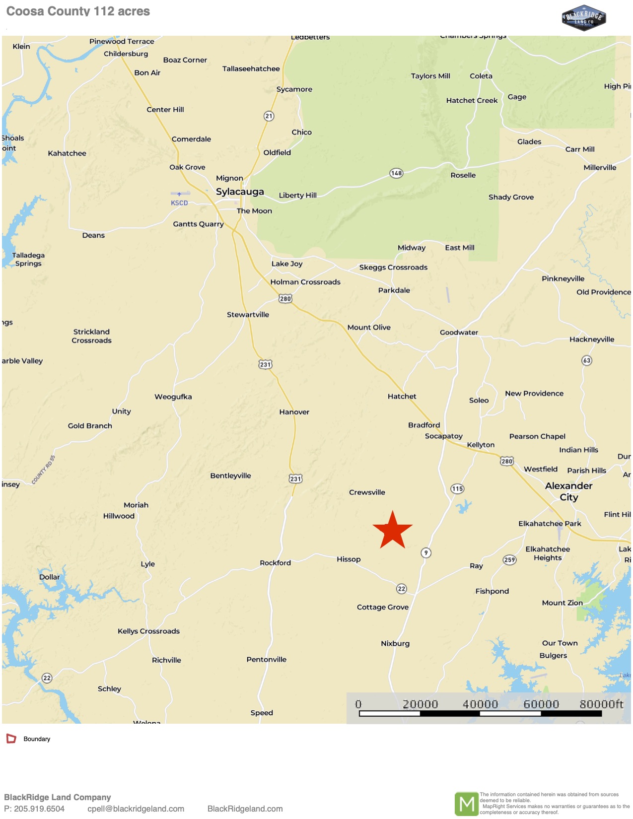 Rockford, Coosa County, AL Timberland Property, Hunting Property for