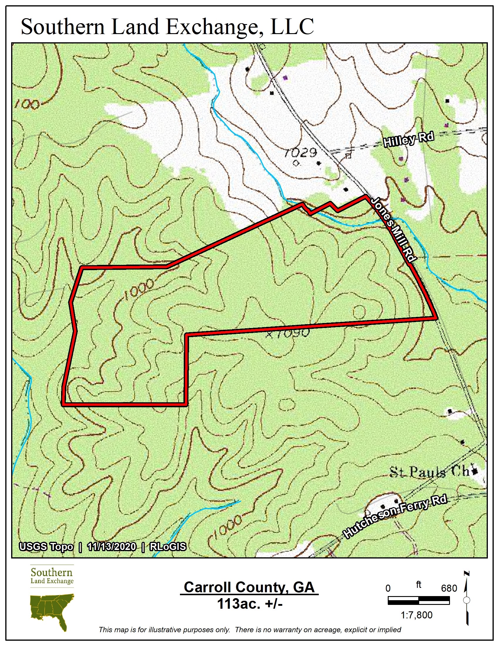 Whitesburg, Carroll County, GA Recreational Property, Undeveloped Land for sale Property ID