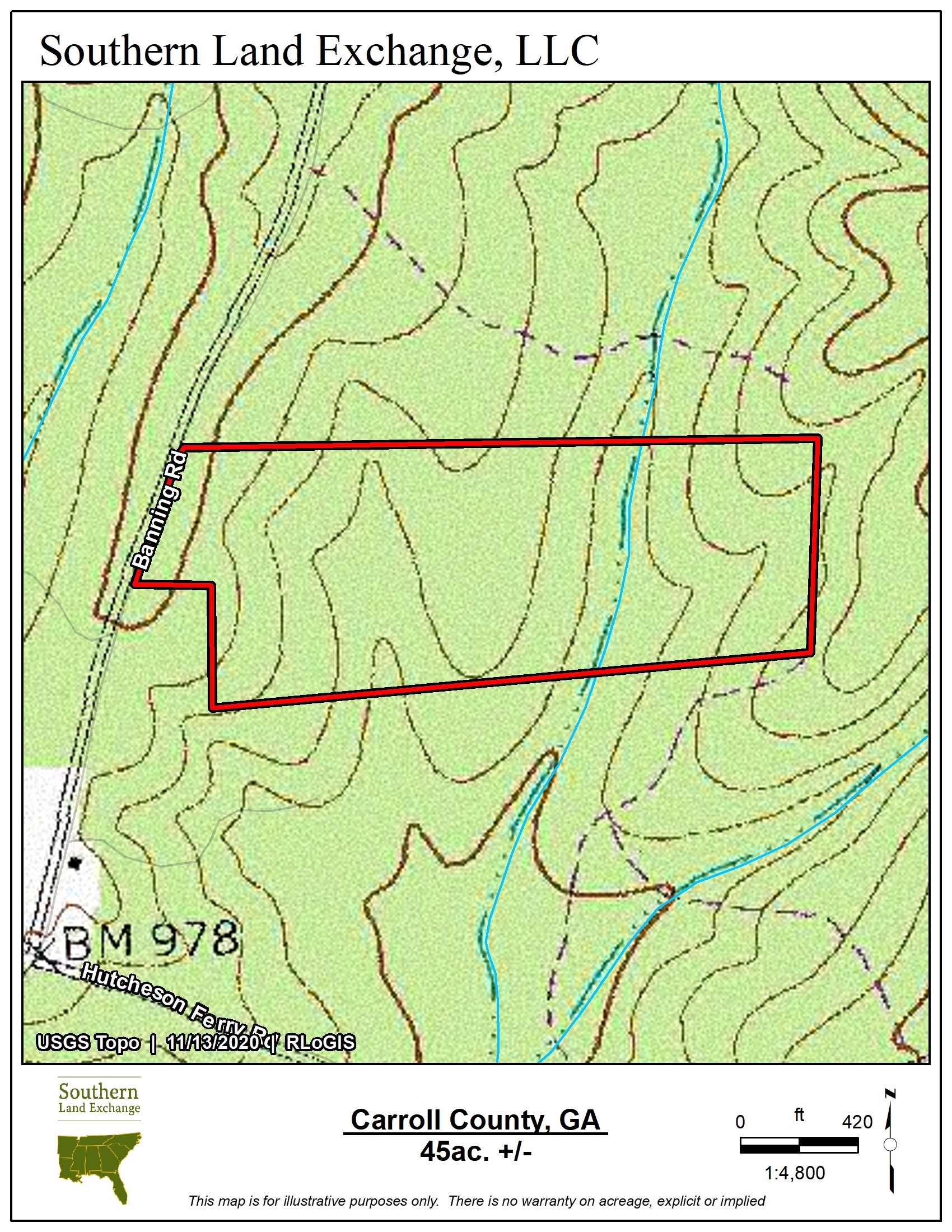 Whitesburg, Carroll County, GA Recreational Property, Undeveloped Land