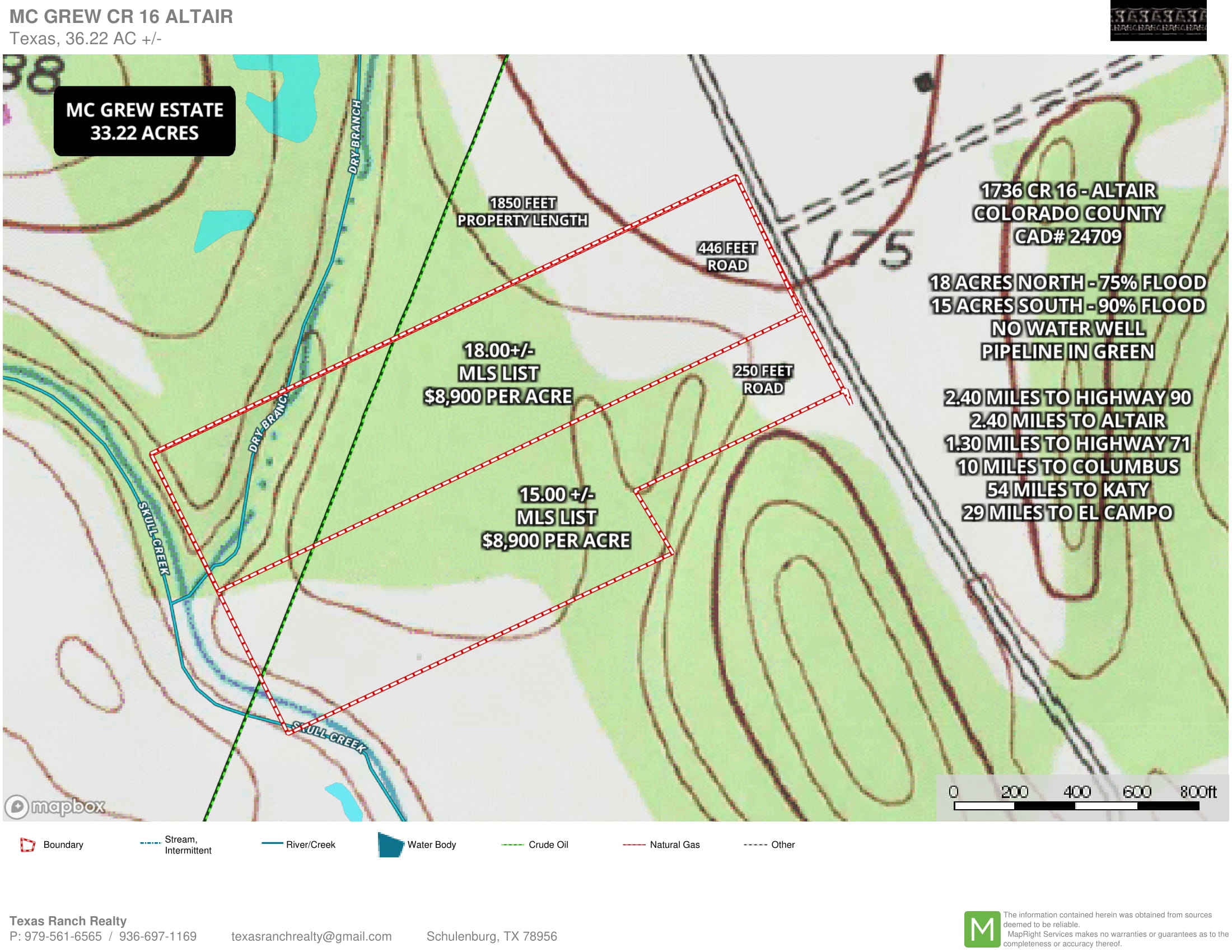 Altair, Colorado County, TX Recreational Property, Undeveloped Land