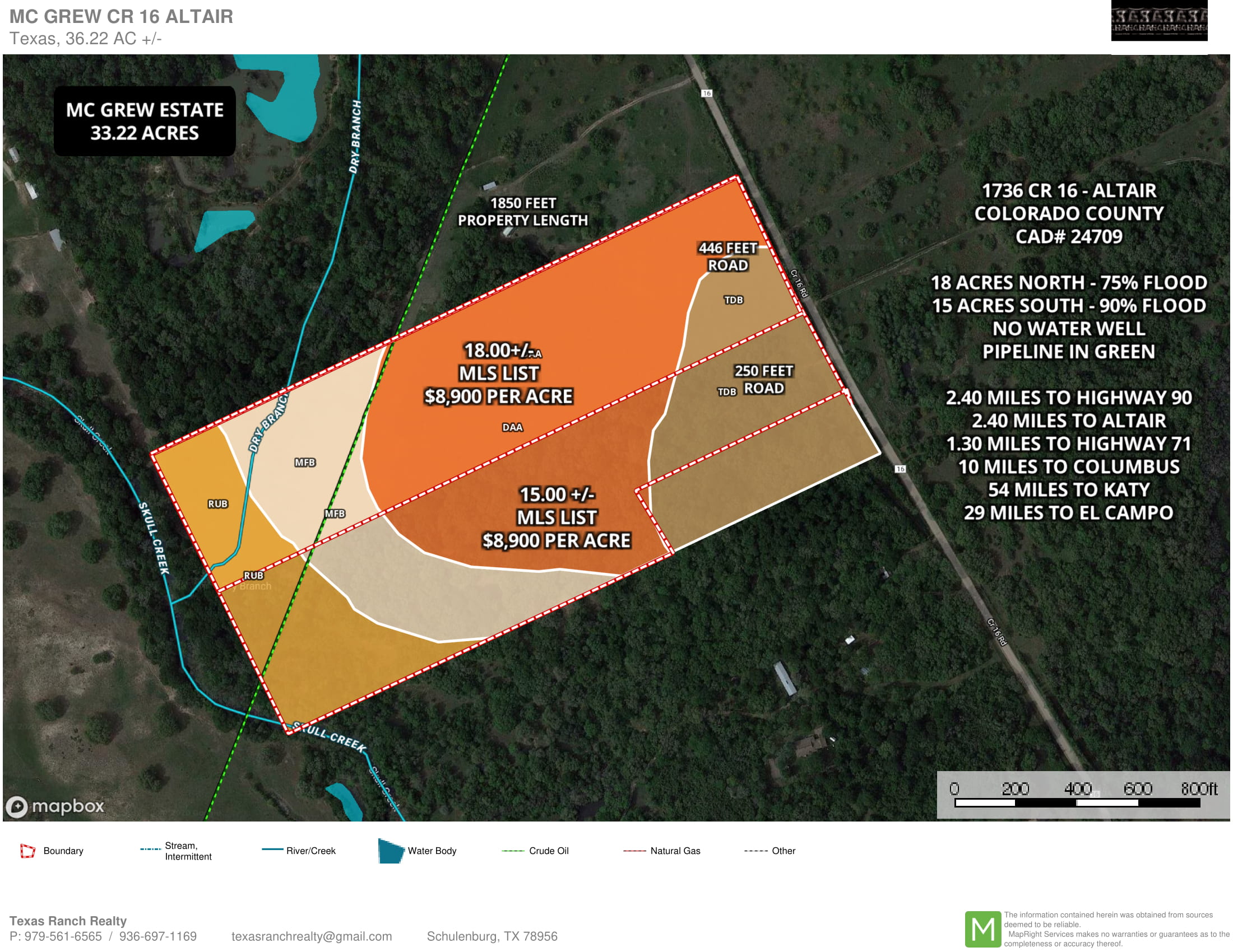 Altair, Colorado County, TX Recreational Property, Undeveloped Land