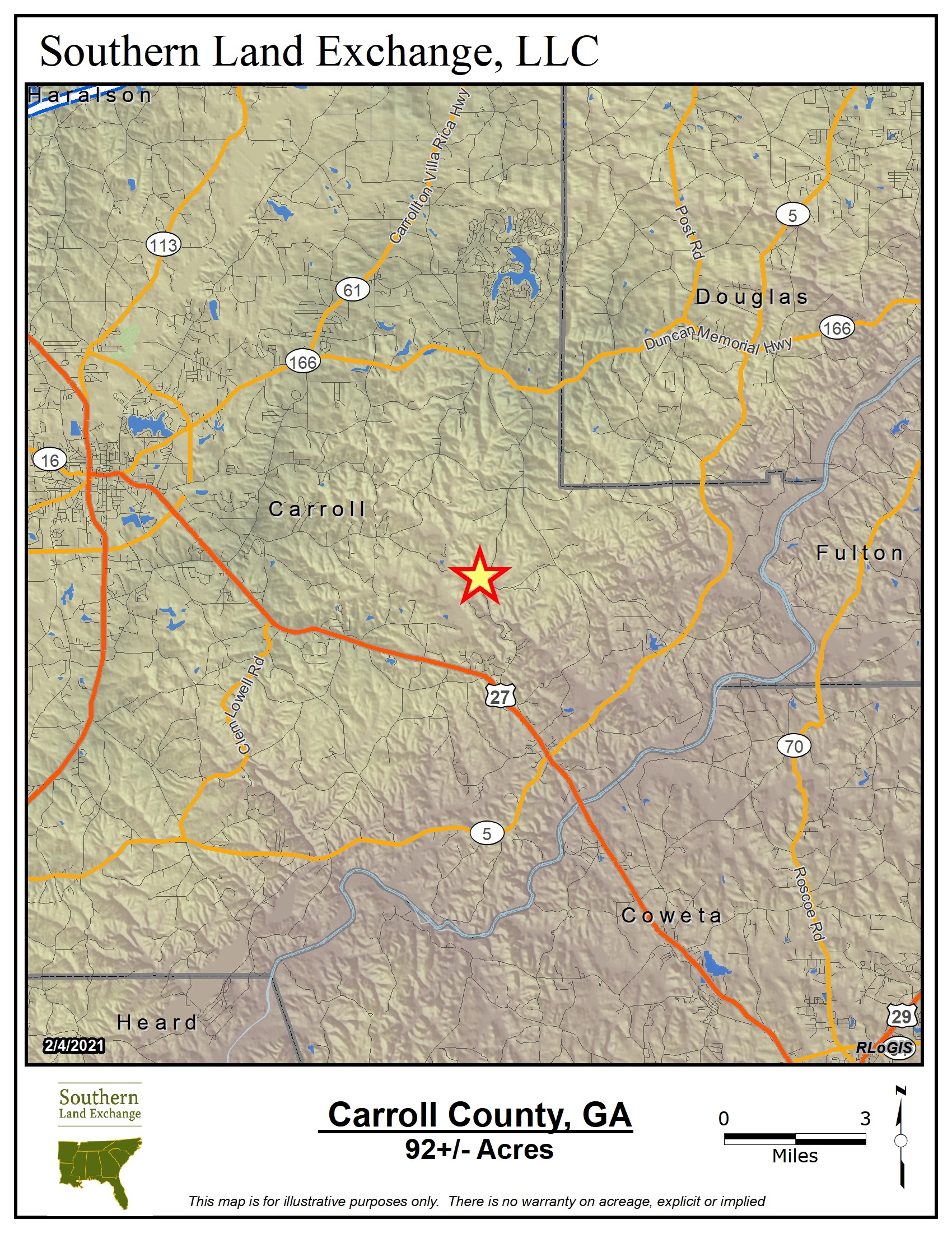 Whitesburg, Carroll County, GA Recreational Property, Undeveloped Land