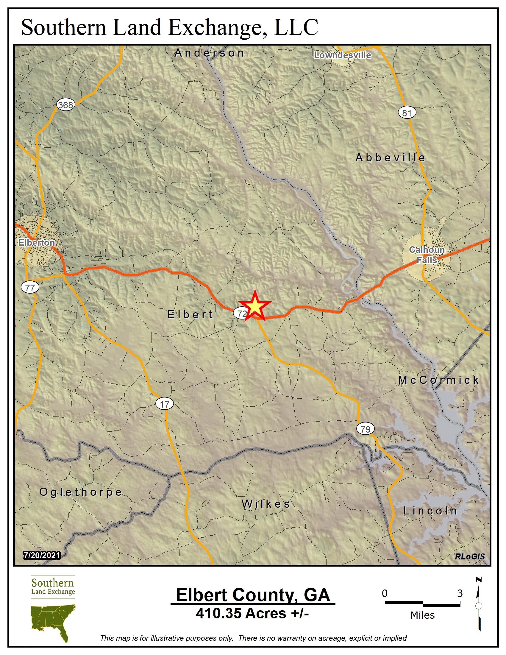 Elberton, Elbert County, GA Recreational Property, Hunting Property for