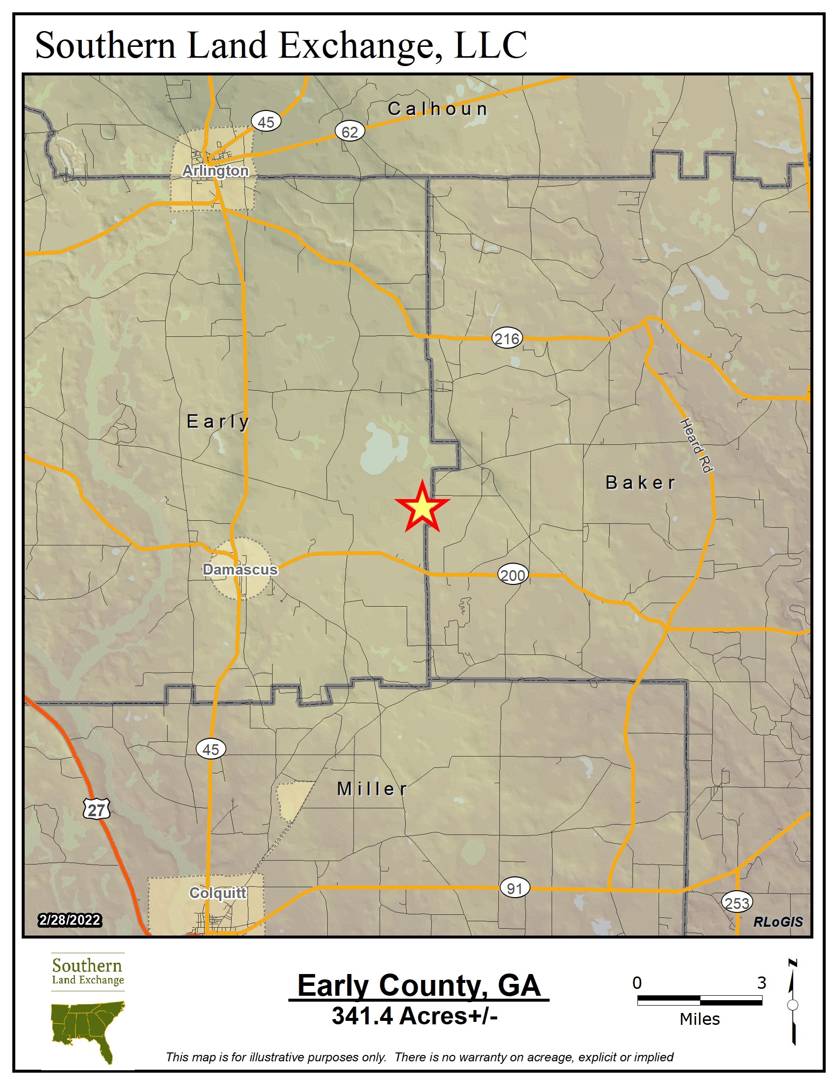 Damascus, Early County, GA Recreational Property, Timberland Property, Hunting Property for sale