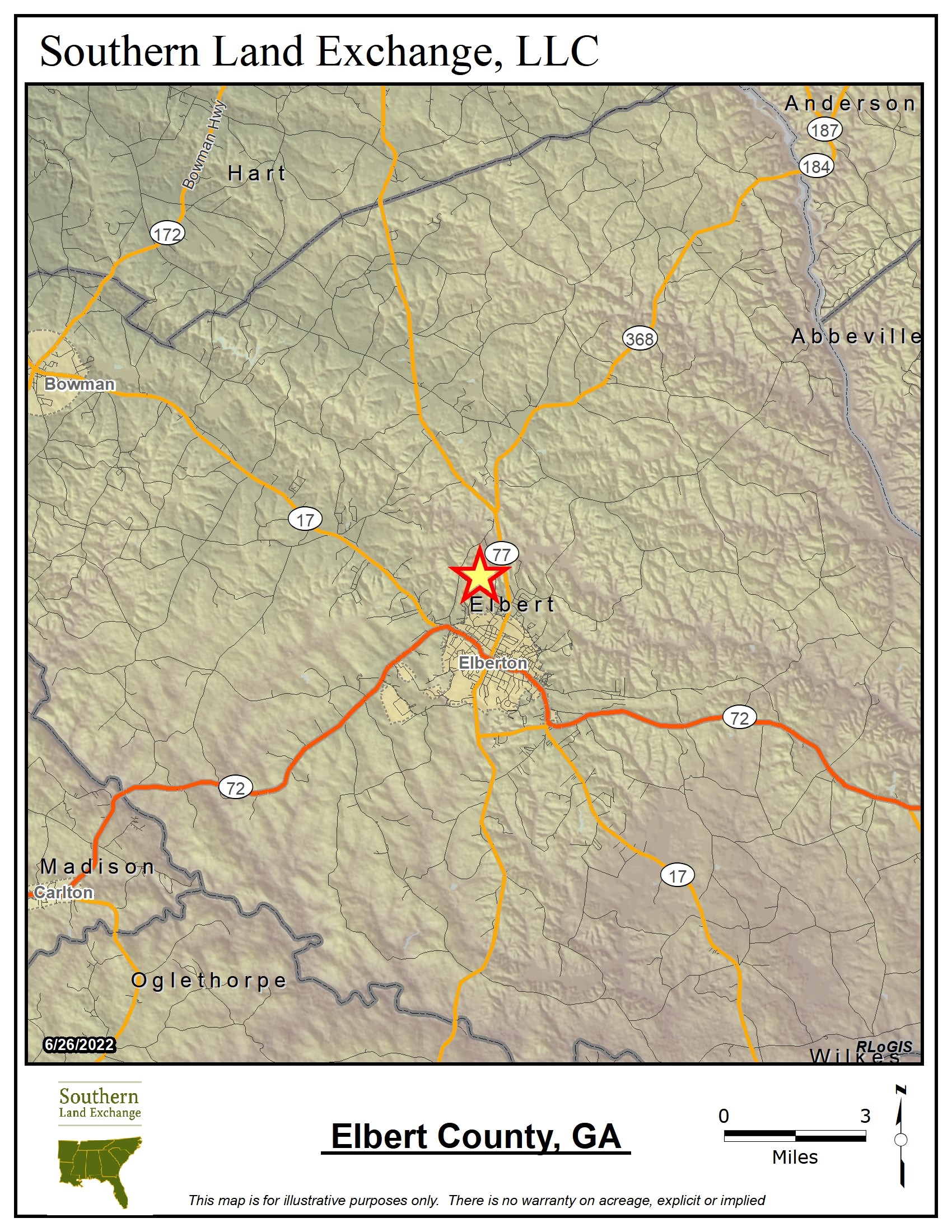 Elberton, Elbert County, GA Recreational Property, Undeveloped Land for
