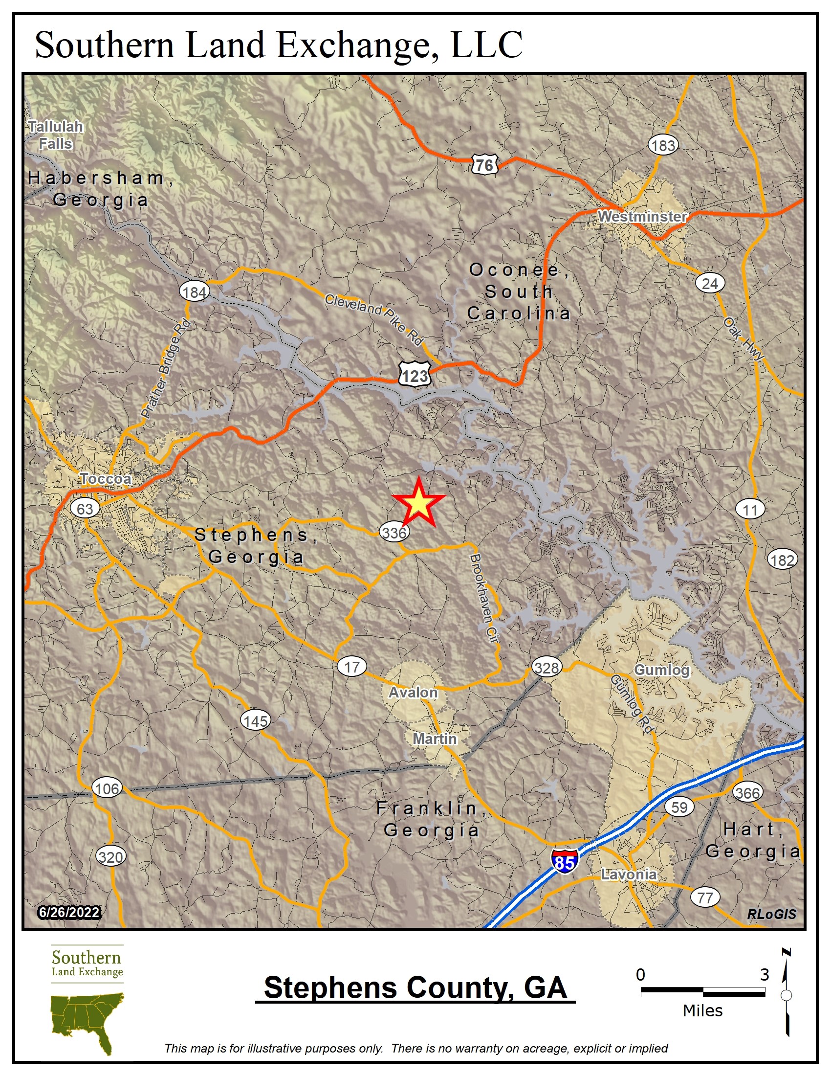 Toccoa, Stephens County, GA Recreational Property, Undeveloped Land for