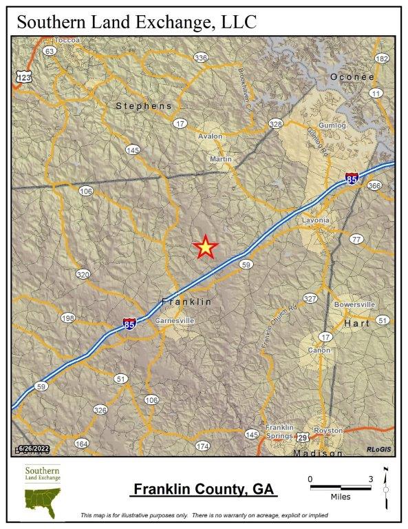 Carnesville, Franklin County, GA Recreational Property, Undeveloped