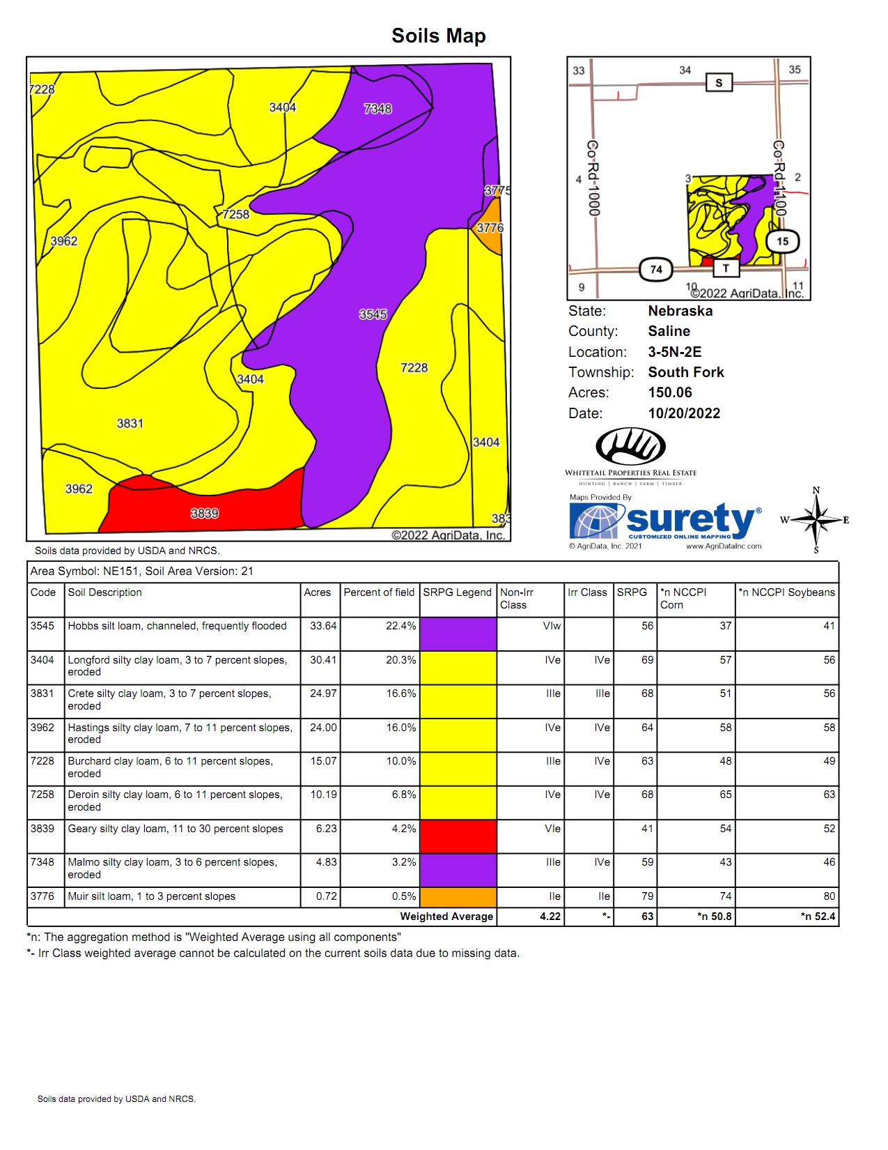 Western, Saline County, NE Farms and Ranches, Recreational Property, Undeveloped Land for