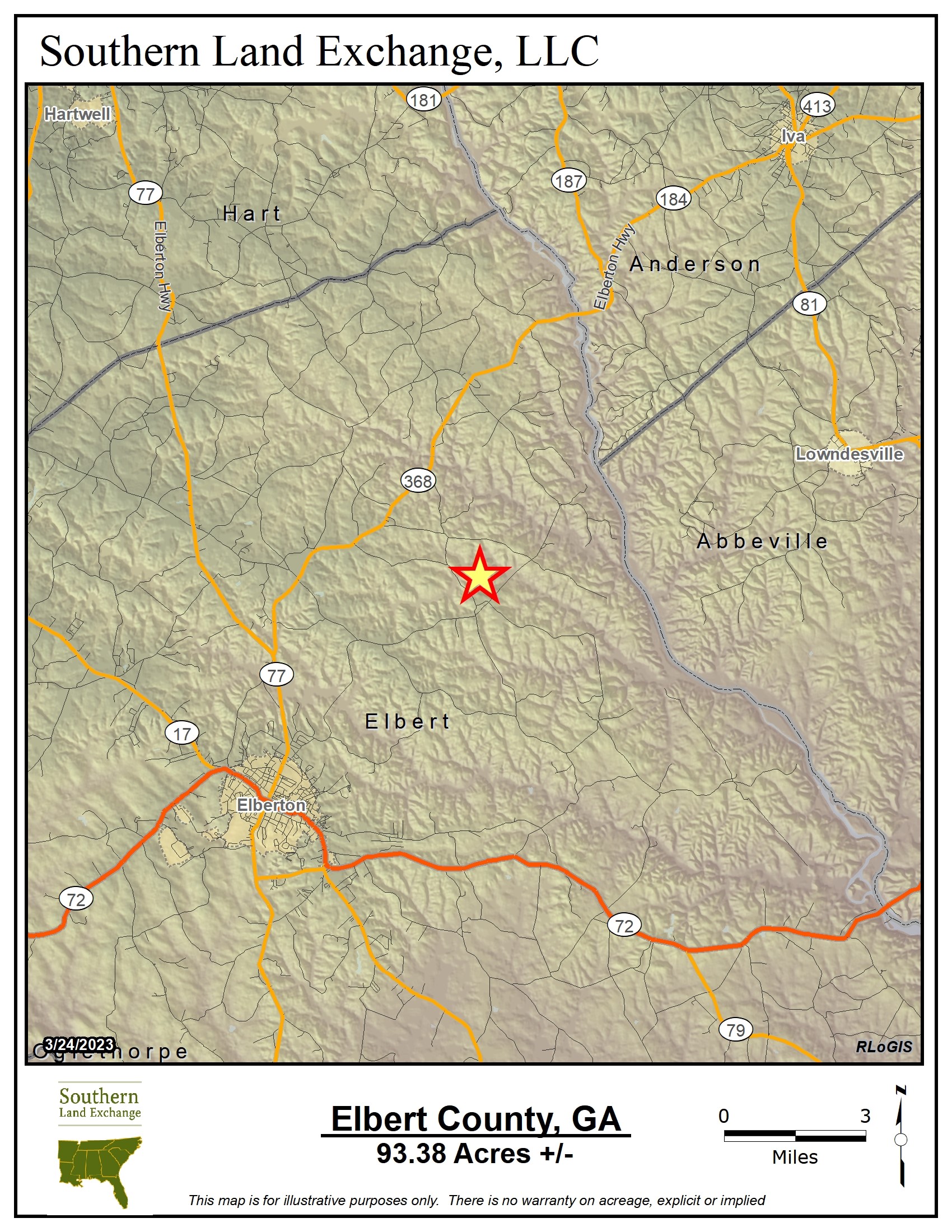 Elberton, Elbert County, GA Recreational Property, Timberland Property