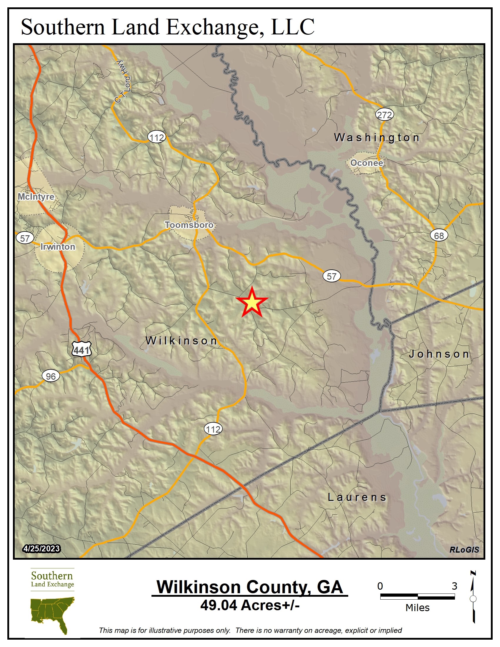 Toomsboro, Wilkinson County, GA Recreational Property, Timberland